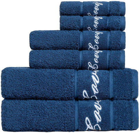 Set of 6 Piece Towel Set for Bathroom & Hotel & Spa 100 %  Cotton-le-home-chic.myshopify.com-TOWELS