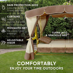 Deluxe Patio Canopy Swing for Outdoor  Heavy Duty Steel Frame-le-home-chic.myshopify.com-GAZEBO