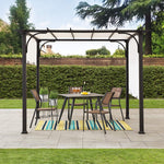 10x10 ft. Steel Classic Pergola with Adjustable Shade, White-le-home-chic.myshopify.com-OUTDOOR CHAIRS