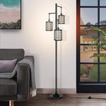 3-Light Floor Lamp for Living Room, Metal Outer Shade Frame-le-home-chic.myshopify.com-FLOOR LAMP
