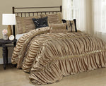 7 Piece Chic Ruched Pleated Comforter Set- King Cal.King Size-le-home-chic.myshopify.com-COMFORTER SET