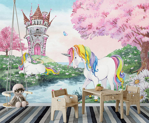 Kids Wallpaper for Girls Magical Unicorn-le-home-chic.myshopify.com-WALLPAPER