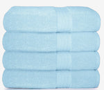 Premium Cotton 4 Pack Bath Towel Set - 100% Pure Cotton-le-home-chic.myshopify.com-TOWELS