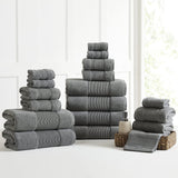 100-Percent Combed Cotton Towel Set, 18-Piece-le-home-chic.myshopify.com-TOWELS