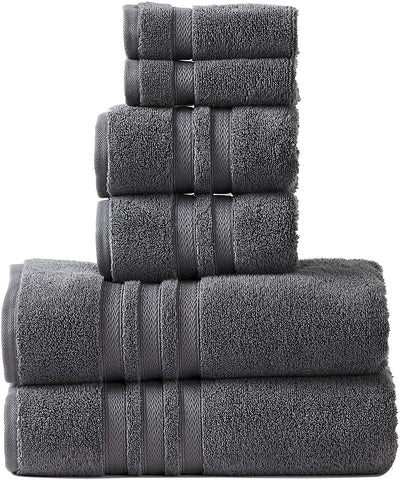 Eco Terry Sustainable Bath Towels Set, 6 pc --le-home-chic.myshopify.com-TOWELS