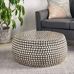 LIZZY Modern Textured Iron Coffee Table, Nickel Antique-le-home-chic.myshopify.com-COFFEE TABLE