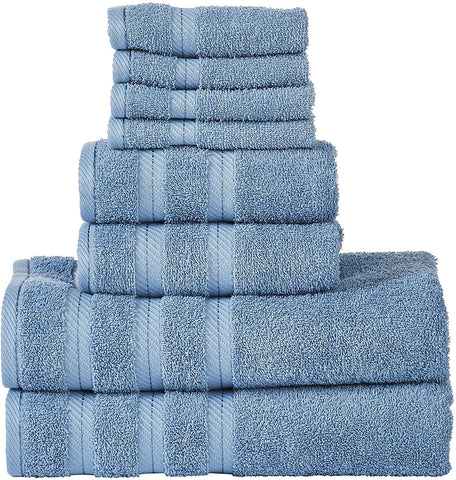 8 Piece Towels Set, 100% Cotton, Hotel & Spa Quality, Highly Absorbent-le-home-chic.myshopify.com-TOWELS