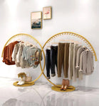 Forged Iron Clothing Exhibition Island Standing Rack-le-home-chic.myshopify.com-GOLD CLOTHING RACK
