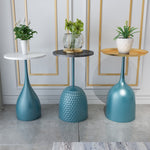 Luxury Living Room Sofa Round Side Table - Nano Gold-le-home-chic.myshopify.com-END TABLES GOLD